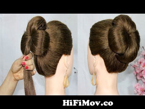 easy french bun hairstyle with new trick | french twist | french roll  hairstyle | hair style girl | from rol juda Watch Video 