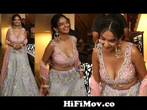(HiFiMov.co) gorgeous anushka sen in h0t open blouse with lehenga arrived her new song launch mast nazron se