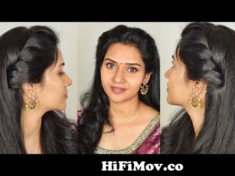 Quick & Easy Hairstyle for Girls | 2 minute hairstyle| Cute Hairstyle for  girls from indian ladies hear style Watch Video 