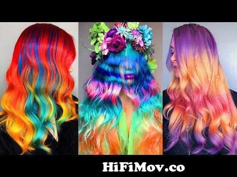 Top Hair Cutting & Rainbow Hair Color Transformation | Amazing Professional  Hairstyles Compilation from hair colour video Watch Video 