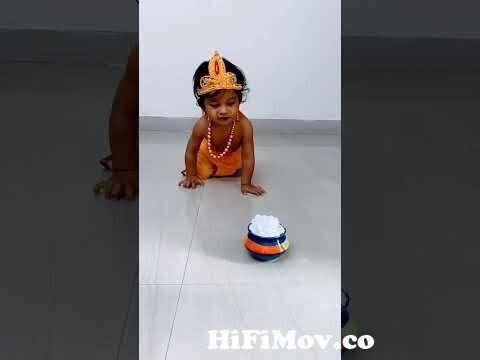 Little Krishna | Makhan chor | Happy Janmashtami | Mr. Astro from baby  krishna makhan khata hua 3gp Watch Video 