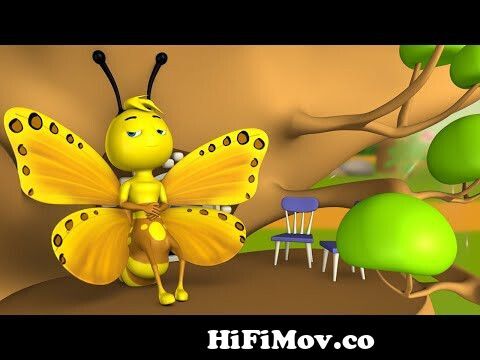 The Lazy Butterflies 3D Animated Hindi Moral Stories Kids आलसी तितलियाँ  कहानी Animals Tales from chulbuli cartoons mp4 3gp download Watch Video -  