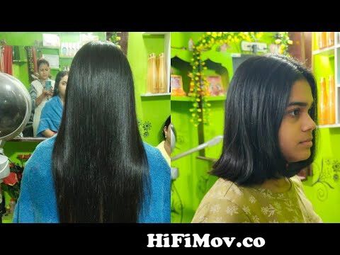 Indian woman Long hair to short haircut#daily #haircut #gudly very Long hair  cut from video desi woman hair cutting in home Watch Video 