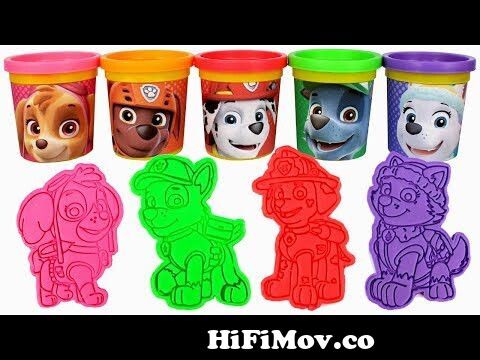 Paw Patrol Play Doh Can Heads & Paw Patrol Play Doh Molds Learn Colors with  Chase Skye Ryder Everest from moto pablo cartoon videos Watch Video -  