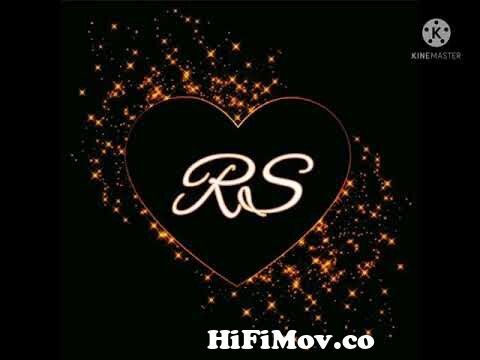R s rs beauty initial logo handwriting Royalty Free Vector