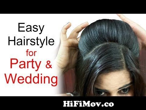 Easy Wedding Hairstyles | Puff Hairstyles | Hairstyles for medium or long  hair from bangladeshi bridel hair style Watch Video 