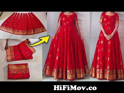 Very Easy Method Long Frock cutting and stitching tips in TeluguHow to cut  and stitch Long frock from long frok cuting and stiching in hindi video  free downlod Watch Video  HiFiMovco