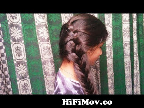 How to: khajuri choti || fishtail braid hairstyle | khajuri choti kaise  banaye from how to make khajuri choti Watch Video 