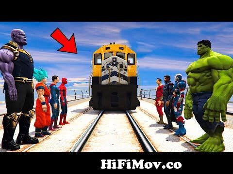 Can Superheroes Stop The Train In GTA 5? (Spider-Man, Hulk, Thanos,  Superman) from mon kala kara jason angela bake funny cartoon gp download  com Watch Video 