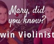 I found my lost twin sister and she appears to be playing violin as well! � We did have to fight over the first violin part though. Enjoy our cover of Pentatonix &#39;Mary, did you know?&#39; and merry Christmas to you and yours! ��nnWant to play this yourself? Download the free sheet music here: https://violinlounge.com/performance/mary-did-you-know-one-girl-two-violins-cover/nnWatch my tutorial video of the solo version of Mary, did you know? here: https://youtu.be/E7z3VkhmoCMnnEnjoy more of my