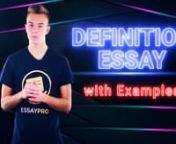 Definition essay. It sounds easy: all you need to do is to define something. For example, a term, a concept, or an idea. nnBut here is the trick: definition essays are focused on sophisticated and abstract terms. Think about love, hatred, courage… How can you define these elusive things and write about them with confidence?nnKeep watching and we will give you a quick guide with all the information you need to write a perfect definition essay!u2028u2028nOne of the basic rules to be followed whi