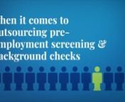 A short video detailing why companies continue to choose the giant way when it comes to background employment checks.