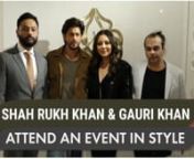 Shah Rukh Khan and Gauri Khan are one of the most loved couples of bollywood. And they prove it yet again why are they called so. Last night Gauri had an event in the city which saw Sussanne Khan, Chunky Panday and wife Bhavna and Gauri&#39;s close friends. The interior designer looked gorgeous in a black sequin dress and subtle smokey eyes. Shah Rukh Khan kept it simple with a green tshirt and brown jacket with funky jeans. Watch the video for more.
