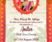Half Saree Invitation GIF_Traditional Style_Red Theme Invitation Gif from saree
