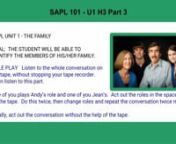 SAPL 101 - U1 H3 Part 3 from sapl