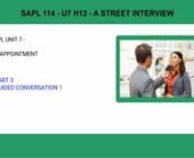SAPL 114 - U7 H12 A Street Interview from sapl