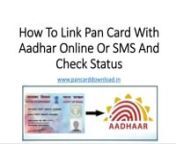 It is easy and straightforward to do and hardly takes 5 minutes of your time. All you need is your documents in hand. we will learn how we can link pan card with aadhar in very easy steps.nnhttps://www1.incometaxindiaefiling.gov.innnin detail check : https://pancarddownload.in/link-pan-card-with-aadhar/nnncheck your pan card status here https://pancarddownload.in/pan-card-s...nnpan aadhar link, link pan card to aadhar card, pan card link aadhar card, pan aadhar link status, pan aadhar link onlin