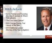 In this webinar, Mitch Jackson, senior partner and founding attorney of Jackson &amp; Wilson Trial Lawyers, joins CEO and Chairman, Michael J. Swanson, to discuss how to use video and social mediato create a client-centered practice. As the