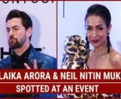 Malaika Arora, the fitness diva was spotted at an event wearing an animal print dress. Neil Nitin Mukesh was also present at the event wearing a black suit with a blue blazer. The Singer sisters, Sukriti Kakar and Prakriti Kakar were also snapped at the same event. Check out the video and let us know in the comments section what you think about the video.