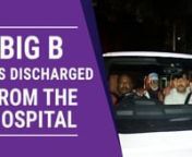 Amitabh Bachchan was reportedly admitted to Nanavati Hospital in Mumbai since Tuesday. Big B was discharged from the hospital on Friday night. He was spotted on his way home in a white and red jacket and a white hat. He was accompanied by son Abhishek and wife Jaya Bachchan. Conflicting reports have been going around regarding the actor&#39;s health. In fact, Big B was active on social media and also posted on social media after his return. He also asked his fans to respect his privacy.