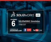 Join us live on November 6th, 2019 to explore the different simulation solutions for SOLIDWORKS® that provide an easy-to-use portfolio of analysis tools for predicting a product’s real-world physical behavior by virtually testing CAD models.nnIn this live stream event, we will explore the capabilities of Simulation solutions available on premise and on cloud. SOLIDWORKS Simulation, SOLIDWORKS Flow Simulation, SOLIDWORKS Plastics and Structural Professional Engineer – learn which solution is