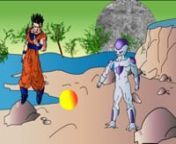 DBZ: Gohan vs. FriezanCharacters: Gohan is the son of Goku, protagonist of popular cartoon Dragon Ball Z. Frieza is an alien in the cartoon and the main villain of it.nPlot: Gohan is fighting the Frieza, who wants to destroy the earth and anyone who comes in his way of accomplishing the task. Gohan overpowers Frieza and ultimately destroys him and saves everyone.