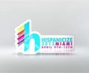This is the OFFICIAL Recap Video Hispanicize 2013 (#Hispz13) presented by Procter &amp; Gamble.Now in its fourth year, Hispanicize 2013 is the annual Latino trends event for brands, journalists, bloggers, filmmakers and music artists.nnThe annual event brings brands, media, marketers, celebrities, filmmakers, innovators and bloggers together in a unique creative environment focused on creative ideas, innovation and best practices. The one of a kind Hispanicize event has become a launch pad f