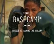 http://www.travelbasecamp.comnIn this episode, the basecampers visit a local boxing gym to learn from the best fighters in Cuba. The national team coach puts them through a rigorous training regime before throwing them into the ring. nSarah chose this activity because females are not allowed to box in Cuba, but there is one woman fighter at this gym, Namibia, who had never sparred with a woman until this day...nnHacking the all-inclusive resort concept by treating the resort like a basecamp for
