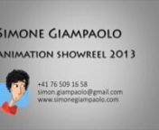 Hello, I hope you&#39;ll enjoy my updated Animation Showreel, which mainly contains university projects (created while studying Computer Animation at the National Centre for Computer Animation in Bournemouth, UK). All animation is made by me. nFor more, visit my website: http://simonegiampaolo.com/nnShot breakdown (in order of appearance):nn● Animation Assignment -