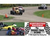 Tricky track at it again for the second round--wild ride for some! The action speaks for itself at Kartington Raceway in Cardington, Ohio.nnFirst time ever! The Ohio Valley Dwarf Car Association races at Kartington Raceway&#39;s 1/7 mile paved bank track. And, of course, the experience with Ohio&#39;s Trickiest Track for the Dwarf Car racers and kart racers had everyone TALKING when they returned home. Some may even have stopped by at an urgent care center to get things checked out. Episode 2 of 3.nnLea