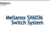 Working with Mellanox SX6036™ Switch System