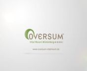 OVERSUM ist die neue Landmarke von Winterberg. OVERSUM ist das wohl erste Hotel-Ei Europas: Einzigartig das Zusammenspiel architektonischer Elemente, exzellent und exklusiv das Ambiente. OVERSUM gibt ein tief geborgenes Gefühl und individuelle Freiheit. OVERSUM lebt durch ein junges, motiviertes Team. OVERSUM ist ein Gefühl, eine Lebensart. OVERSUM ist Energie. nnWeitere Informationen erhalten Sie auf: www.oversum-vitalresort.de