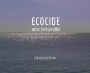 OUT ON DVD IN THE US ON 20TH APRIL via www.ecocidethefilm.comnThe residents of Grand Isle, the last inhabited barrier island off the coast of Louisiana, thought they were living in paradise until the 2010 BP oil spill hit their shores. The film uses testimony from this island community to reveal the devastating repercussions of what became known as the &#39;Deepwater Horizon Disaster&#39;.nAVAILABLE NOW FOR EDUCATIONAL SCREENINGSvia http://www.collectiveeye.org/products/ecocide-educational &amp; htt