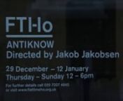 Film directed by James Price.nnThe exhibition, Antiknow is a collective effort into unlearning and non-knowledge as critical strategies. This, in a time where institutional and frozen forms of knowledge and learning shaped by economic forces increasingly characterise education and society in general. The term, Antiknow was originally introduced by John Latham as his course title for the Antiuniversity of London in 1968. It is doubtful whether this course ever took place.nnDuring his six month re