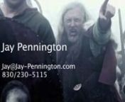Jay Pennington 2014 reel - 60 second length -11 projectsnEdited together by Paul BrightnAgent:Acclaim Talent (Texas)nJay&#39;s personal contact info is on the reel itself