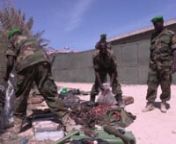 STORY: AMISOM AND SOMALI SECURITY FORCES RECOVER CACHE OF ARMS FR0M MILITIA IN MOGADISHUnTRT: 02:06nSOURCE: AMISOM PUBLIC INFORMATION nRESTRICTIONS: This media asset is free for editorial broadcast, print, online and radio use.It is not to be sold on and is restricted for other purposes.All enquiries to news@auunist.orgnCREDIT REQUIRED: AMISOM PUBLIC INFORMATION nLANGUAGE: ENGLISH/NATSnDATELINE: 15/AUGUST/2014, MOGADISHU, SOMALIAnnnSHOTLISTn1. Wide Shot; Recovered ammunitionn2. Medium Shot