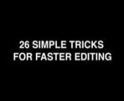 This video covers the keyboard shortcuts, features and techniques that I most frequently use in Premiere Pro CC. It ranges from the MOST basic to advanced techniques. Just about all of these are part of my editing muscle memory and I think if you don&#39;t use any of these that they&#39;ll help you be a faster editor.nnFull blog post and breakdown here: http://www.derek-lieu.com/2014/07/08/26-simple-tricks-for-faster-editing-premiere-pro-cc/nnThe blog post contains full explanations and also equivalent