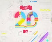 In this piece, we defragmented the twenty numbers of the MTV TOP 20 ranking into different components. We then rearranged the different parts to create new levels, unions, and strata, while the bright colors and multi-textured materials highlight the abstraction of the forms.nnDesfragmentamos los 20 números que componen el ranking MTV TOP 20 en diferentes partes, para luego volver a armarlos generando distintos niveles, uniones y estratos. Los colores que predominan son brillantes, los material
