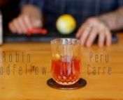 Toronto bartender Robin Goodfellow makes a Peru Carre, his take on the classic Vieux Carre, for the Encanto Pisco Distiller&#39;s Apprentice competition.nShot &amp; Edited by @BrilynnFerguson