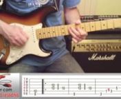 This is a lesson for intermediate guitar players.nGuitar lesson are played in normal tempo followed by slower-tempo version. Video also contains guitar tablature accompanying the lesson.nThe song is considered to be one of the all-time great rock songs.