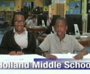 HISD students from Holland middle school deliver updated news about Holland&#39;s own, HISD officer Vincent Jones being recognized as the district&#39;s employee of the month for June 2013, plus Jordyn Turner from Marshall middle school wins the