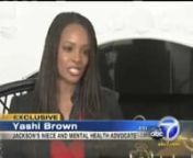 LOS ANGELES (KABC) -- In an exclusive interview with Eyewitness News. Mental health advocate, Yashi Brown and her mother, Rebbie Jackson bring awareness to mental illness. Interviewed 2/2/2011 by Miriam Hernandez Rebbie talks about the Pick Up the Phone Tour and her reasons for headlining.