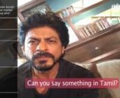 SRK attempts a Tamil dialogue! | #SRKLiveOnFame from tamil song movie