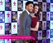 Ranveer Singh and Sonakshi Sinha are clicked here at the ongoing Star Screen Awards. The two stars, who created some magic together in their movie Lootera seem to be bonding at the awards ceremony. They posed for the shutterbugs and spoke to the media collected there. nRanveer looks dapper in a suit by DIOR HOMME while Sonakshi looks stunning in a maroon gown. nIt is going to be a fun show and will be certainly interesting to see who will walk away with the awards. Do you have any favorites?
