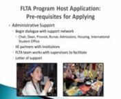 Fulbright FLTA Program: Host Institution Application from flta program