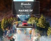 Roof Studio boutique production house in NYC designs for Honda Civic 2016 the dreamer commercial with 3d and cgi animation and broadcast design in New York City.