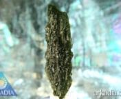 Item Code: IM017nMetric Dimensions: 58 x 24 x 12 mmnImperial Dimensions:nWeight: Carats (16.82 grams)nA beautiful and unique Investor Grade Moldavite, this jagged-textured and quite large 16+ gram comet-esque stone exemplifies a wonderful variety of natural “sculptation” (from the Czech word ‘skulptace&#39;, meaning texture). During millions of years underground, this piece has been shaped by Mother Nature after having arrived here via a cosmic event of epic proportions: the Moldavite meteor c