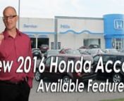 What&#39;s new and different about the 2016 Honda Accord?Mills Honda has the answers! Come check out our selection of New 2016 Honda Accords at Mills Honda, Highway 210 in Baxter.Or on the web 24/7 at www.millsauto.comn nhttp://www.millsauto.com/searchnew.aspx?year=2016 and multi-view, rear-view backup camera with dynamic gridlines.nnAlso available on all trim lines for 2016 is an option called “Honda Sensing” – which is a host of available safety features that include forward collision wa