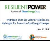 As renewable energy supplies increase, the ability to match unscheduled intermittent energy supply with consumer demand becomes increasingly problematic. This imbalance is driving the need for long term, large scale energy storage solutions. One promising approach is to use hydrogen as a Power-to-Gas (P2G) energy storage medium.P2G allows for the efficient storage of high density energy without release of CO2 or other greenhouse gas emissions.nnThis webinar provides an overview of P2G’s uniq