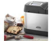 Enjoy delicious, crusty bread in the comfort of your own home with the SmartBake Bread Maker from Sunbeam. The Sunbeam SmartBake produces a 1.25kg bread loaf and has a range of innovative features including programmable menus, an automatic fruit and nut dispenser and a dough setting.